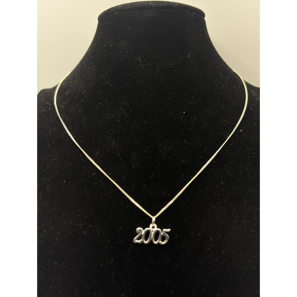 Unbranded Necklace Unisex OS Silver 2005 Year Date Sterling Silver Pendant